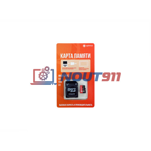Карта памяти с адаптером Optimus MicroSDXC 64Gb