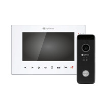 Комплект видеодомофона Optimus VMH-7.1 (w) + DSH-1080 (черный)_v.1
