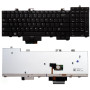 Клавиатура для ноутбука Dell Precision M6400 M6500 с указателем (point stick) с подсветкой