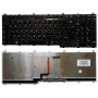 Клавиатура для ноутбука Toshiba Satellite A500 L350 L355 L500 L550 P200 P300 черная с подсветкой