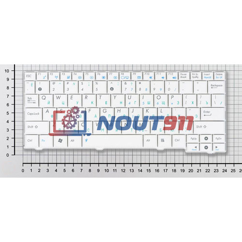 Клавиатура для ноутбука Asus Eee PC mk90h белая