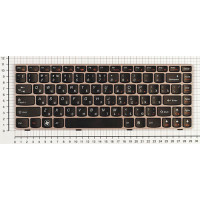Клавиатура для ноутбука IBM-Lenovo IdeaPad Z470 G470AH G470GH Z370 черная с рамкой