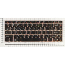 Клавиатура для ноутбука IBM-Lenovo IdeaPad Z470 G470AH G470GH Z370 черная с рамкой