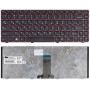 Клавиатура для ноутбука Lenovo IdeaPad V370 черная с красной рамкой