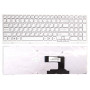 Клавиатура для ноутбука Sony Vaio VPCEL VPC-EL белая с белой рамкой
