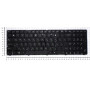 Клавиатура для ноутбука Asus X53S X53U черная, с черной рамкой