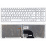Клавиатура для ноутбука Sony Vaio SVE15 белая с подсветкой