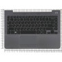 Клавиатура для ноутбука Samsung 530U4B черная топ-панель серая