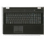 Клавиатура для ноутбука Samsung RF712 черная с подсветкой топ-панель
