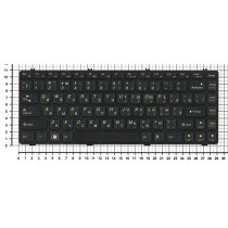 Клавиатура для ноутбука Lenovo Y470 черная рамка черная