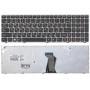 Клавиатура для ноутбука IBM Lenovo IdeaPad B570 B580 V570 Z570 Z575 B590 черная с серой рамкой