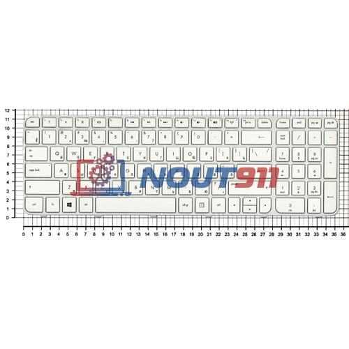 Клавиатура для ноутбука HP G6-2000 белая с белой рамкой