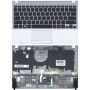 Клавиатура для ноутбука Samsung NP350U2B топкейс черная серебристый корпус