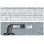 Клавиатура для ноутбука HP Pavilion 17 17-E белая без рамки