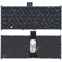 Клавиатура для ноутбука Acer V5-122P черная с подсветкой