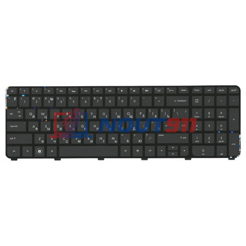 Клавиатура для ноутбука HP Pavilion dv7-7000 черная с подсветкой с серой рамкой