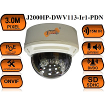 Купольная IP Камера видеонаблюдения J2000IP-DWV113-Ir1-PDN