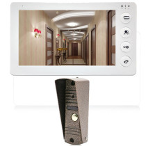 Комплект видеодомофона с вызывной панелью J2000 7"-3 (бел/медь)