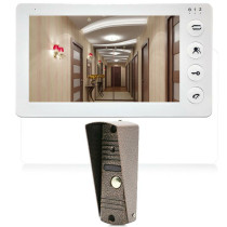 Комплект видеодомофона с вызывной панелью J2000 7"-1 (бел/сереб)
