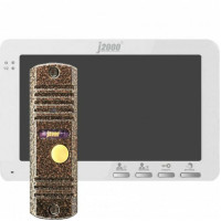 Комплект видеодомофона с вызывной панелью J2000 7"-6 (бел/медь)