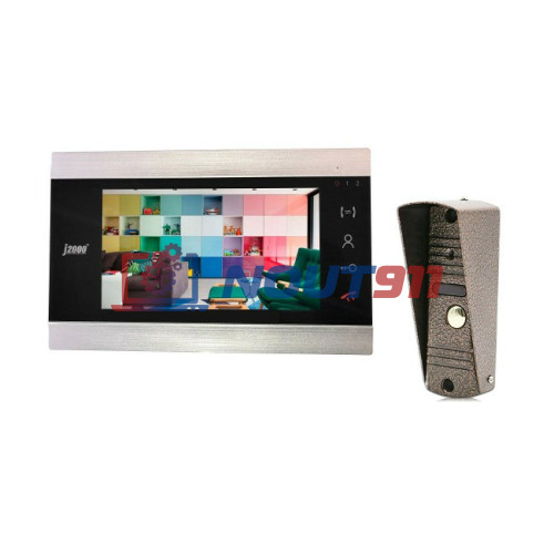 Комплект видеодомофона с вызывной панелью J2000 7"-2 (черный/медь)