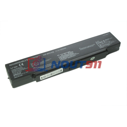 Аккумулятор (Батарея) для ноутбука Sony Vaio VGN-CR, AR, NR, SZ (VGP-BPS9) 11.1V 5200mAh черная ORG