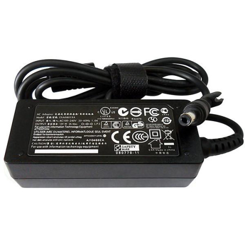 Зарядное устройство (блок питания) для ноутбука Asus 12В 3А 36Вт (Разъем 4.8x1.7мм) черный, без сетевого кабеля