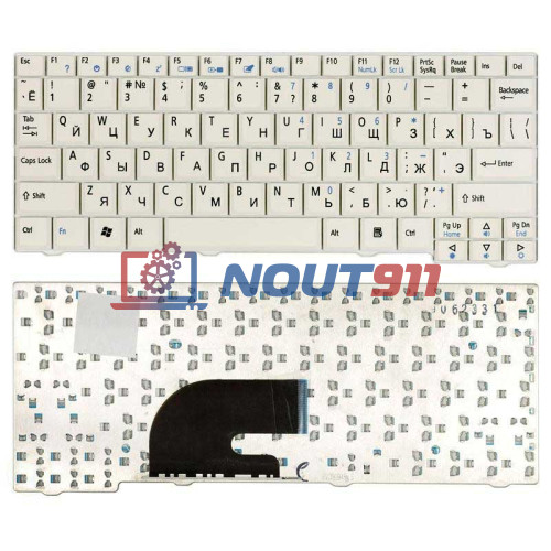 Клавиатура для ноутбука Acer Aspire One A110 A150 D150 D250 ZG5 ZG8 белая