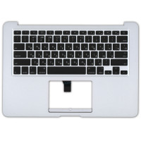 Клавиатура для ноутбука MacBook A1369 2010+ черная без подсветки плоский ENTER топ-панель