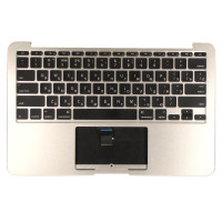 Клавиатура для ноутбука MacBook A1370 2011+ черная с подсветкой плоский ENTER топ-панель