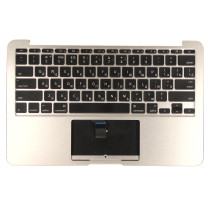 Клавиатура для ноутбука MacBook A1370 2011+ черная с подсветкой плоский ENTER топ-панель