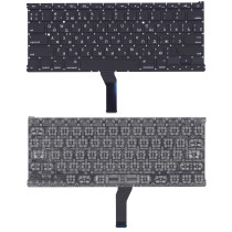 Клавиатура для ноутбука Apple A1369 2011+  черная с подсветкой, плоский ENTER