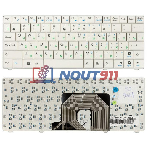 Клавиатура для ноутбука Asus EEE PC 900HA 900SD T91 белая