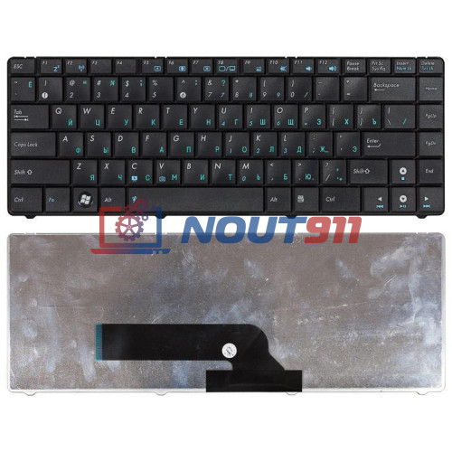 Клавиатура для ноутбука Asus K40 K40AB K40AC K40AD K40AF K40C K40ID K40IJ K40IL K40IN K40IP черная