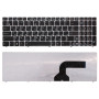 Клавиатура для ноутбука Asus K52 UL50 черная с серебристой рамкой