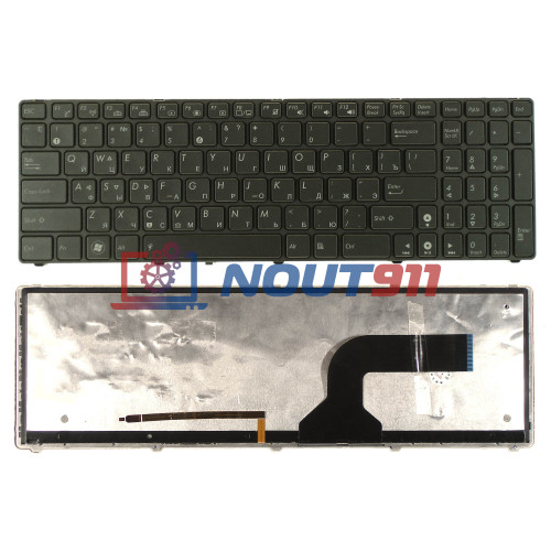 Клавиатура для ноутбука Asus K52 черная с подсветкой
