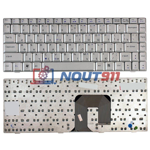 Клавиатура для ноутбука Asus U3 F9 F6 F6A F6E F6H F6S F6V F6Ve серебристая