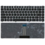 Клавиатура для ноутбука Asus UL20 eee 1201 черная с серебристой рамкой