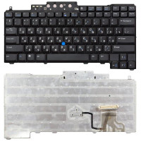 Клавиатура для ноутбука Dell Latitude D620 D630 D820 D830 черная с указателем (point stick)