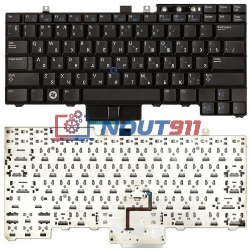 Клавиатура для ноутбука Dell Latitude E5400 E6400 E6410 черная с указателем