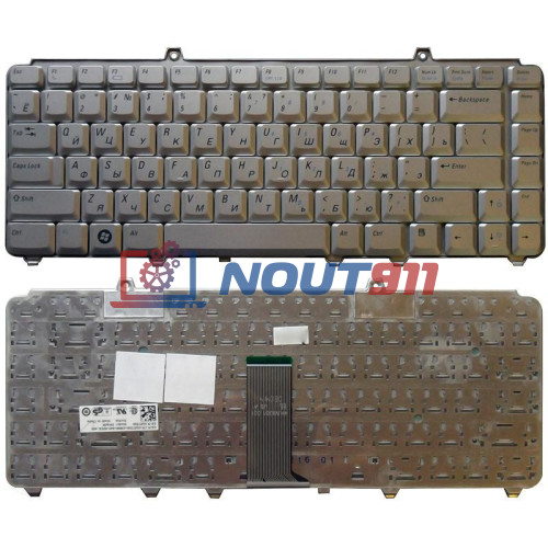 Клавиатура для ноутбука Dell Inspiron 1420 1520 1525 1526 1540 Vostro 1400 1500 XPS M1330 серебристая