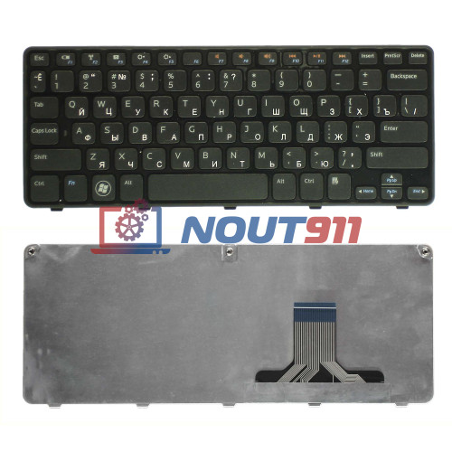 Клавиатура для ноутбука Dell Inspiron Mini 1090 черная рамка черная