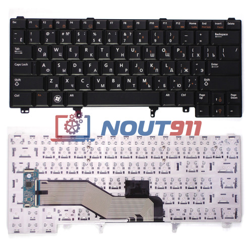 Клавиатура для ноутбука Dell Latitude E6320 E6420 E5420 черная без указателя