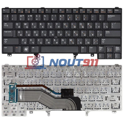 Клавиатура для ноутбука Dell Latitude E6320 E6420 E5420 черная с указателем