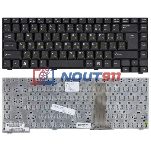Клавиатура для ноутбука Fujitsu-Siemens Amilo D1840 D1845 A1630 черная