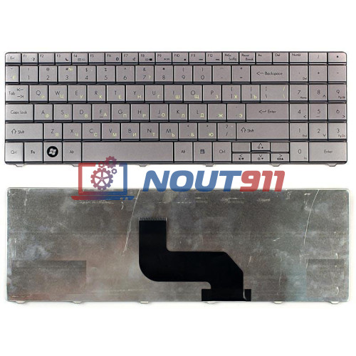 Клавиатура для ноутбука Gateway ID 15.6" Packard Bell TJ61 TJ65 TJ67 TJ71 TJ73 TJ75 TJ76 серебристая