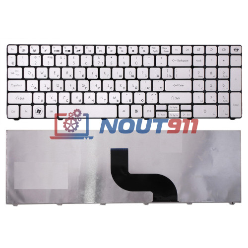 Клавиатура для ноутбука Gateway ID 15.6" Packard Bell TM81 TM86 TM87 TM89 TM94 TX86/NV50 серебристая