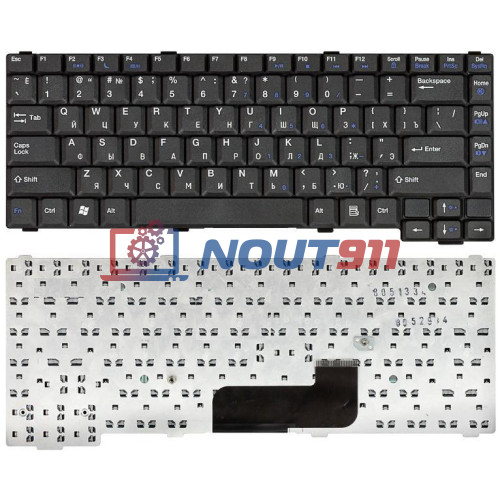 Клавиатура для ноутбука Gateway CX200 черная