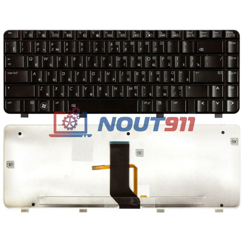 Клавиатура для ноутбука HP Pavilion dv3-2000 dv3-2100 черная с подсветкой