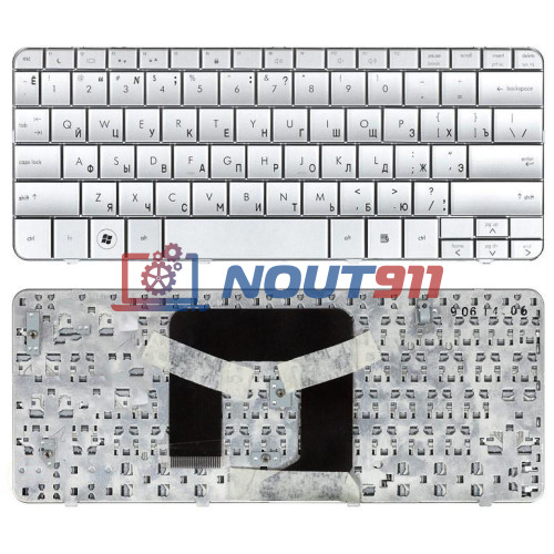 Клавиатура для ноутбука HP mini 311 Pavilion dm1 dm1-1000 dm1-1100 dm1-2000 серебристая